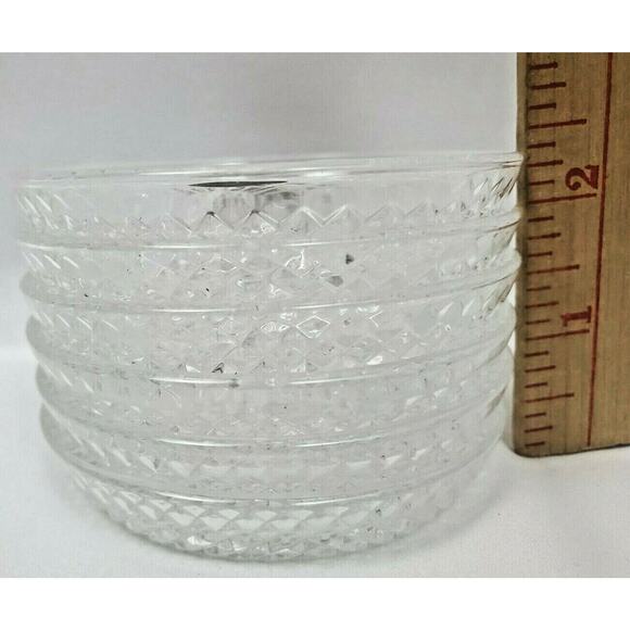 6 Cristal d'Arques Breteuil 24% Lead Crystal Coasters Set Floral Vintage Dish - Picture 7 of 7